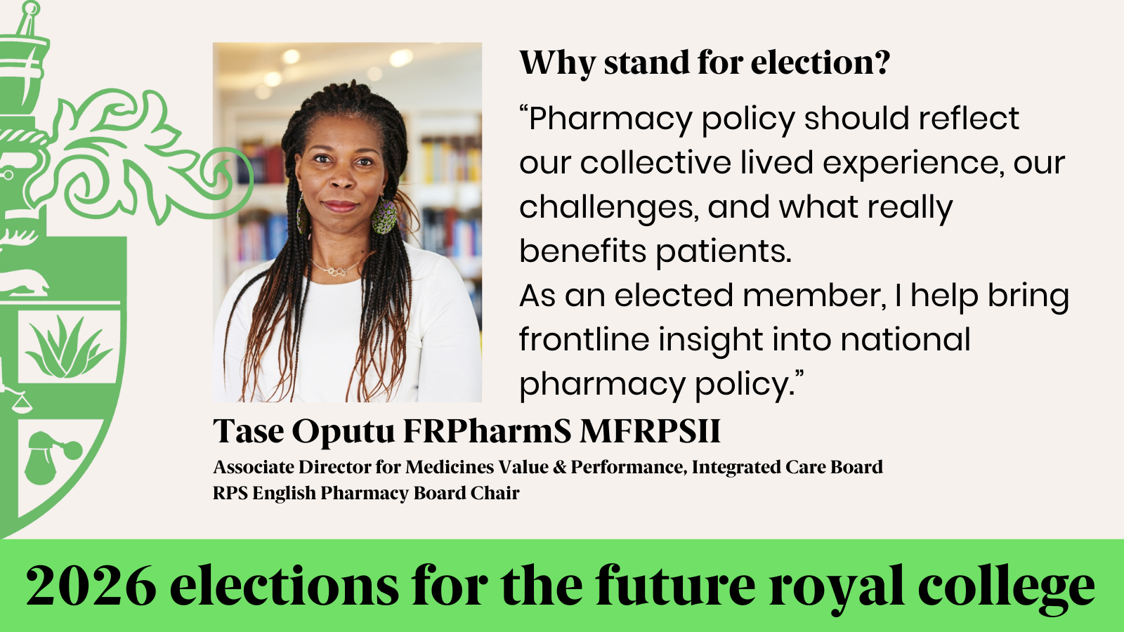 Tase Oputu 2026 election quote card